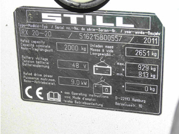 Electric forklift STILL RX20-20: picture 2