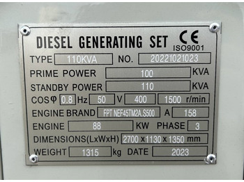 New Generator set Iveco NEF45TM2A - 110 kVA Generator - DPX-19791: picture 4
