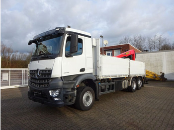 Crane truck, Dropside/ Flatbed truck Mercedes-Benz 2648 Baustoffpritsche + PK 23001 TEC3 Kran: picture 5