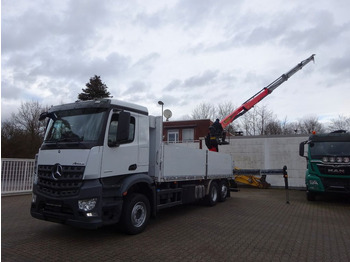 Crane truck, Dropside/ Flatbed truck Mercedes-Benz 2648 Baustoffpritsche + PK 23001 TEC3 Kran: picture 4