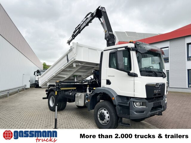 Tipper, Crane truck MAN TGM 18.320 4x4 BB CH mit Kran Hiab X-Hiduo: picture 9