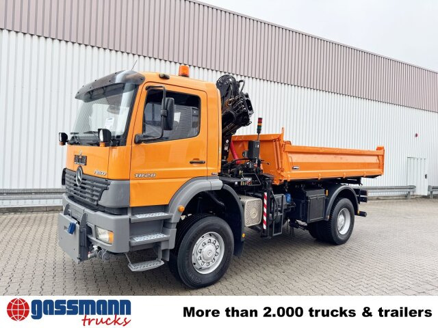 Tipper, Crane truck Mercedes-Benz Atego 1828 AK 4x4, Winterdienstausstattung, Kran: picture 8