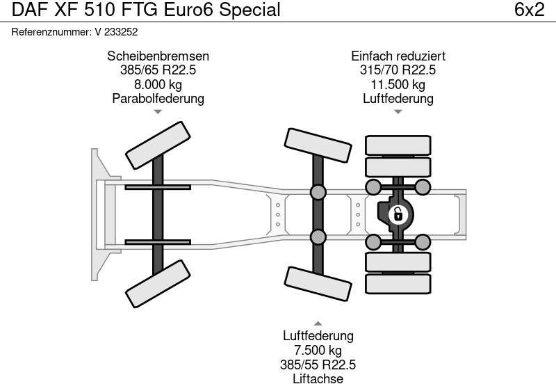 Tractor unit DAF XF 510 FTG Euro6 Special: picture 13