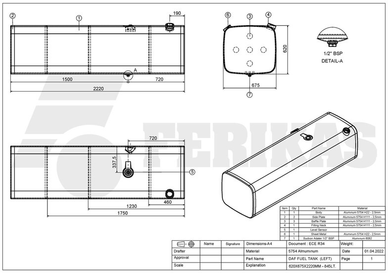 New Fuel tank for Truck DAF: picture 9